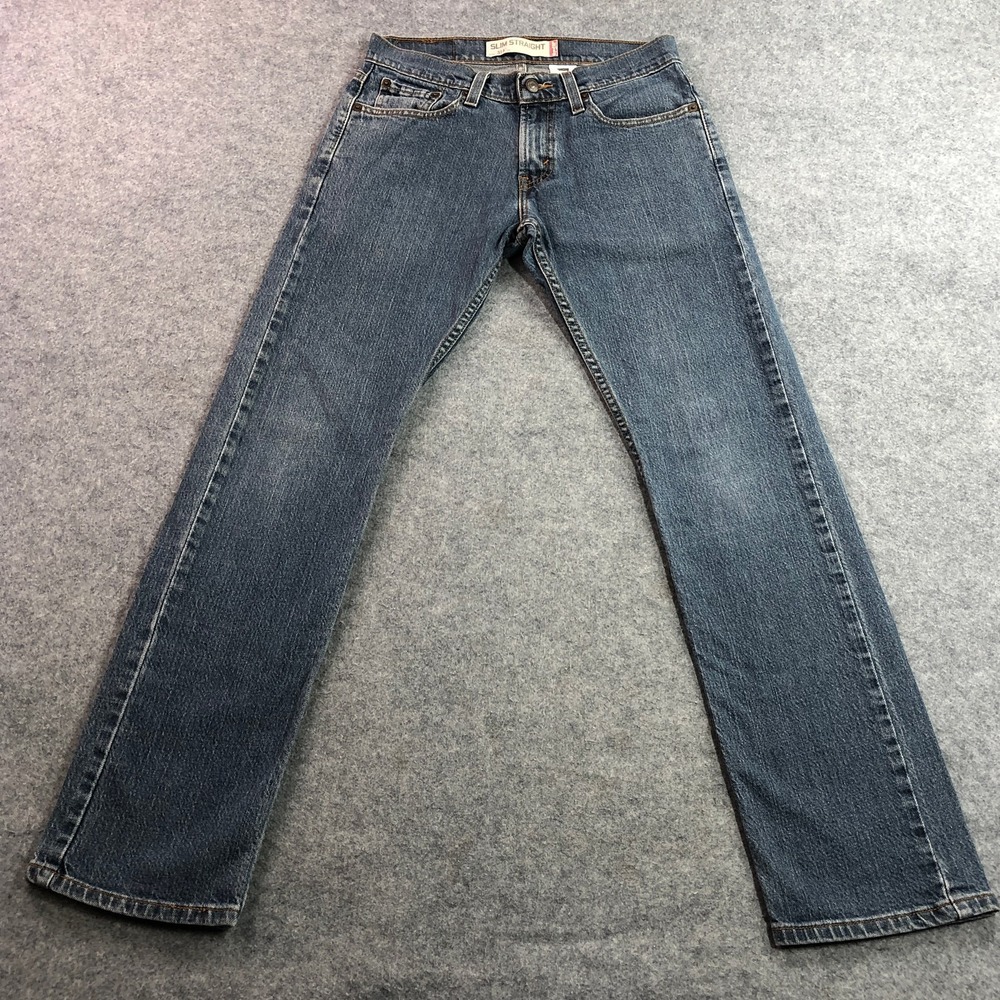 Levi's Vintage Mens 514 Slim Straight Jeans 29x32 Blue Stretch Denim Medium Wash
